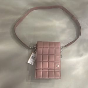 Eric Javits Mini Gridd Crossbody Bag Mauve O/S